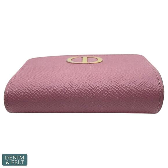 Christian Dior Montaigne 30 Lotus Pink Trifold Compact Wallet Gold Hardware - Picture 5 of 16